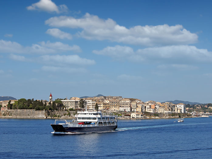 Ferry at Corfu Port - Bustling Maritime Hub Connecting Visitors to the Island